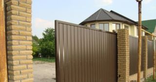 Купить откатные ворота из профнастила Коломна, цена от 1745 руб.